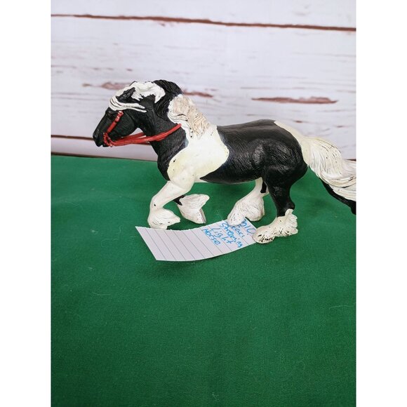 Safari Ltd Streaming Light Black &amp; White Paint Horse Tinker‎ Stallion Figure - Picture 2 of 7